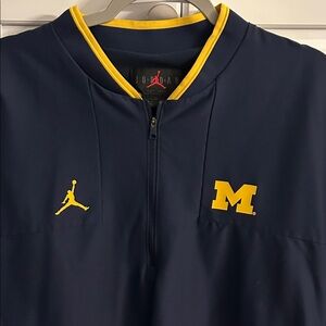 Jordan Navy and Yellow Logo Pullover